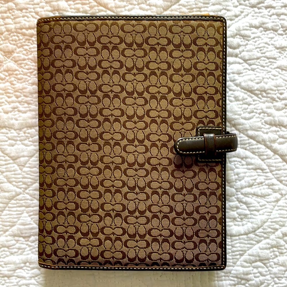 Coach Classic Notepad & Card Holder with pen space